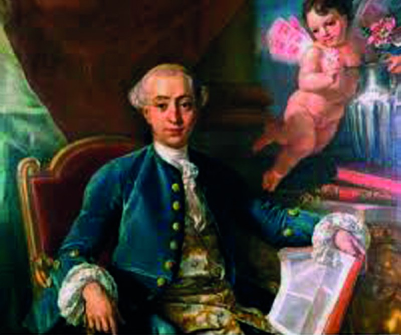 Ritratto di Giacomo Casanova (1725-1798) eseguito da Anton Raphael Mengs.