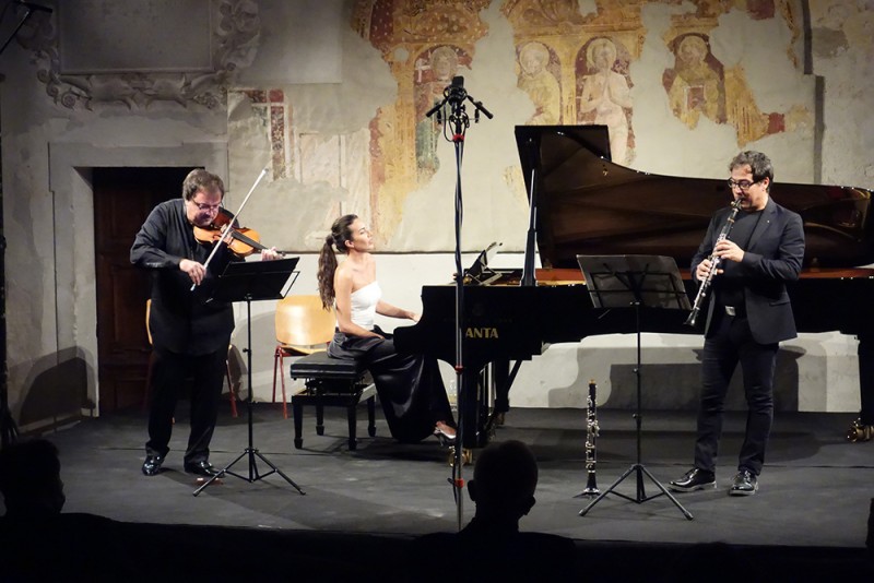 &quot;HISTOIRE DU SOLDAT&quot;, con Sergej Krylov, violino, Alessandro Carbonare, clarinetto, Gloria Campaner, pianoforte. Foto Claudio Sartorato