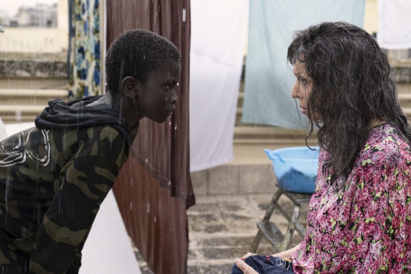 Sophia Loren e Ibrahima Gueye in &quot;La vita davanti a sé&quot;, regia Edoardo Ponti