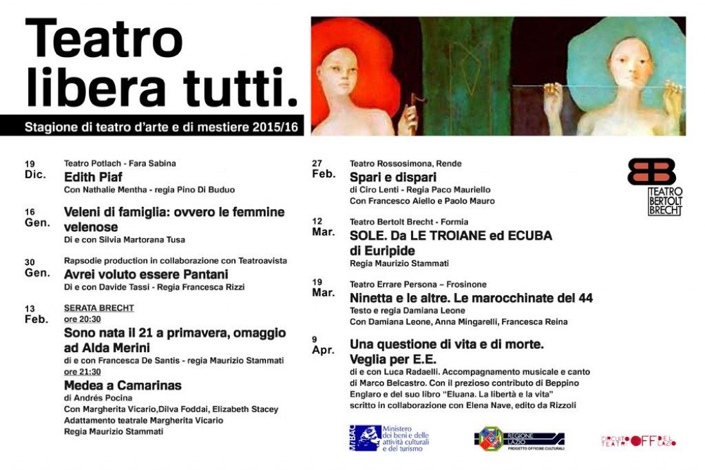 TEATRO BERTOLT BRECHT : Stagione 2015_2016