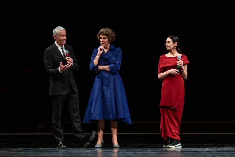 Da sinistra Frédéric Olivieri, Margot de Mazzeri e Alessandra Ferri. Foto Tatiana Mazzola