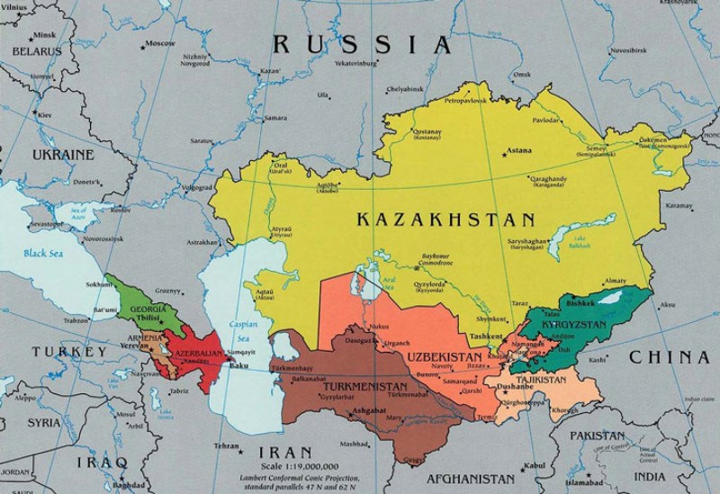 Mappa di Kazakhstan