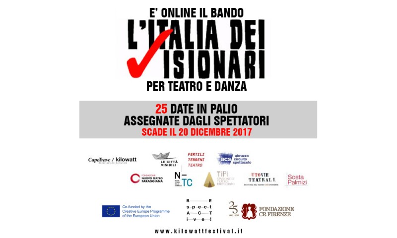 Associazione culturale CapoTrave / Kilowatt - bando di partecipazione per la terza edizione del bando L&#039;ITALIA DEI VISIONARI 2018