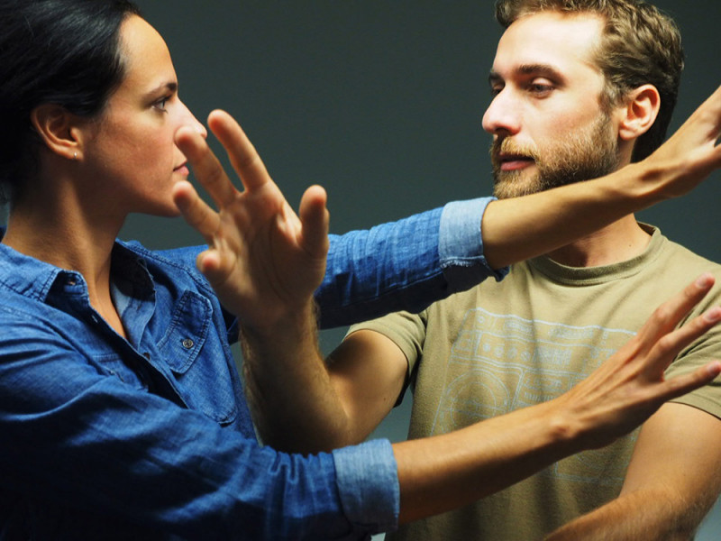 Sofia Dias e Vítor Roriz in &quot;Antonio e Cleopatra&quot;, regia Tiago Rodrigues. Foto Magda Bizarro