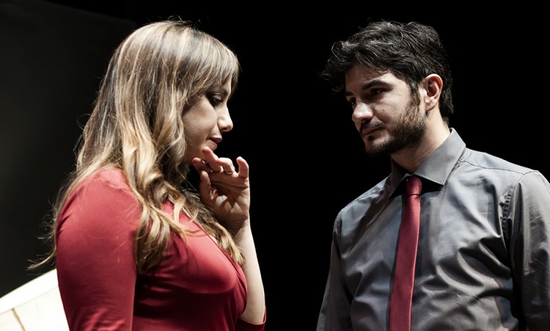 Chiara Baffi e Alessandro Palladino in “Nerium Park”, regia Mario Gelardi. Foto Vincenzo Antonucci.