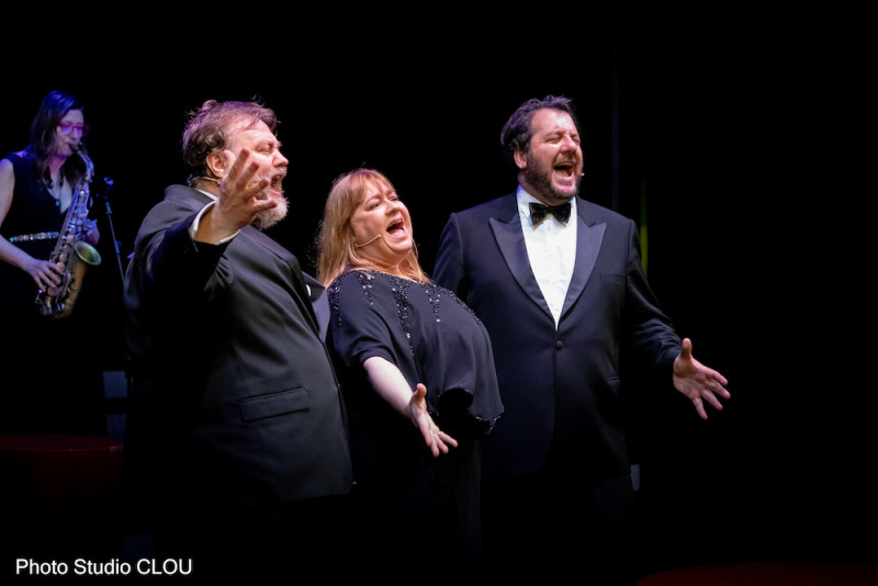 Stefano Fresi, Toni Fornari e Emanuela Fresi in &quot;Cetra una volta&quot;, regia Augusto Fornari. Foto Studio Clou