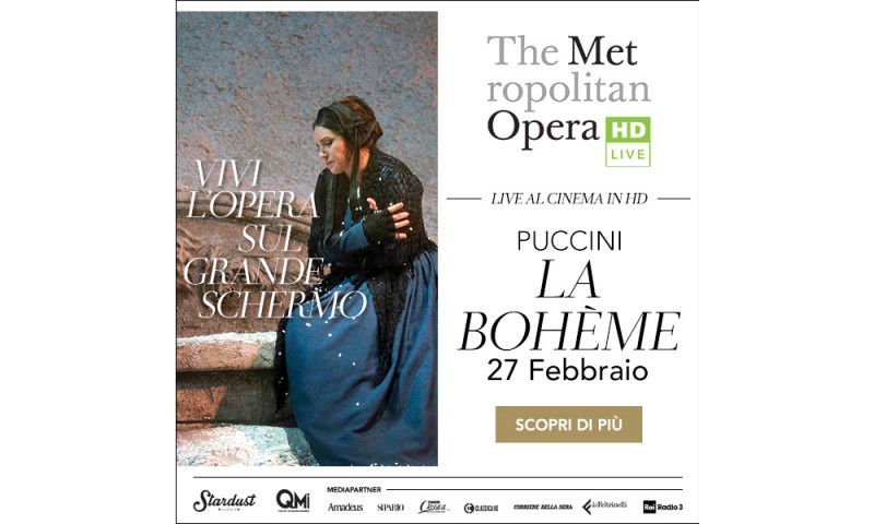 Martedì 27 febbraio alle 19.45 Arriva sul grande schermo l&#039;opera più rappresentata dal Met: &quot;La Bohème&quot; nella versione di Zeffirelli