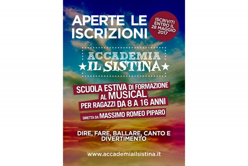 Riaprono le porte dell&#039;Accademia Il Sistina - Diretta da Massimo Romeo Piparo, chiusura iscrizioni 28 maggio